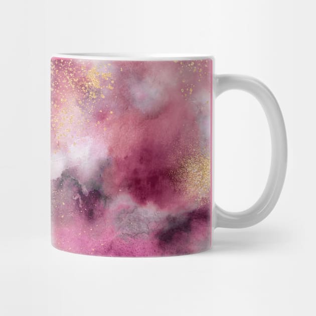 Pocket - Smoky Marble Watercolor Pink by ninoladesign